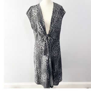 NWT Miraclesuit leopard black gray silver coverup size large